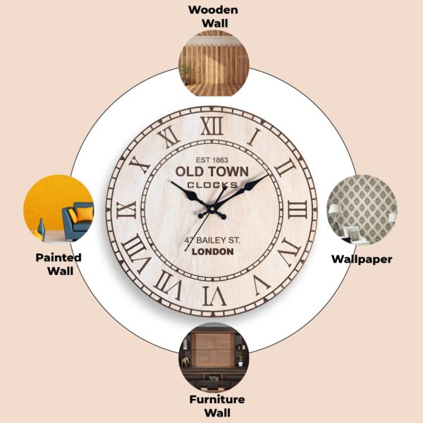 Wooden engrave Stylish Wall Clock - Image 5