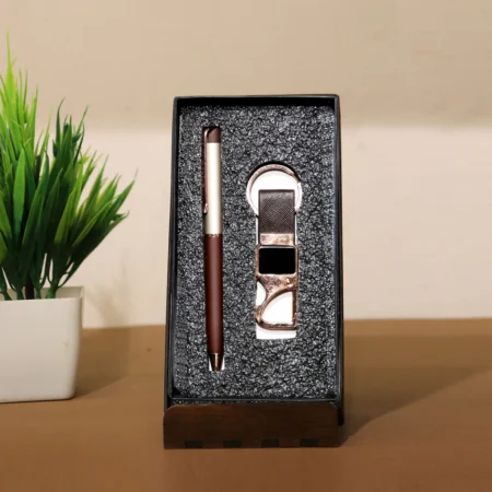 Personalized Premium Pen & Keychain Gift Set - Elegant & Customizable