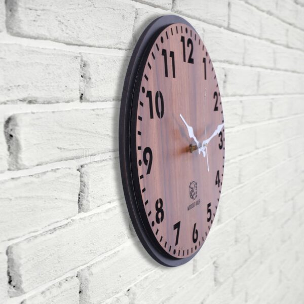 Duel Color Wooden Wall Clock - Image 2