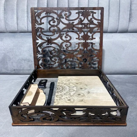 Personalized Gift Wooden Box Book Visting Card Holder Pen Keychian