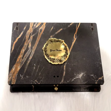 Personalized Wooden Box Card Holder & Pen Combo