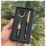 Personalized Pen & Keychain Gold Gift Set