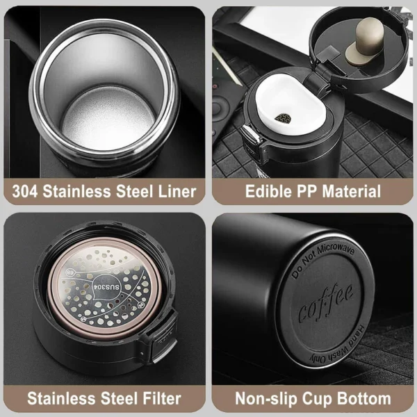 Insulated Travel Mug – Leak-Proof, Hot & Cold Beverage Mug 400 Ml - Image 5