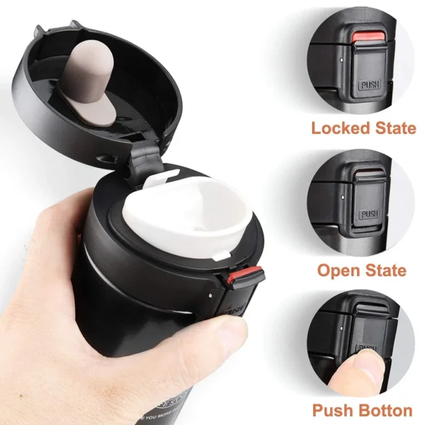 Insulated Travel Mug – Leak-Proof, Hot & Cold Beverage Mug 400 Ml - Image 8