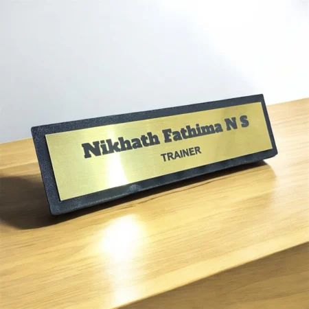 Desk Nameplate - Custom Engraved Name Plate for Office