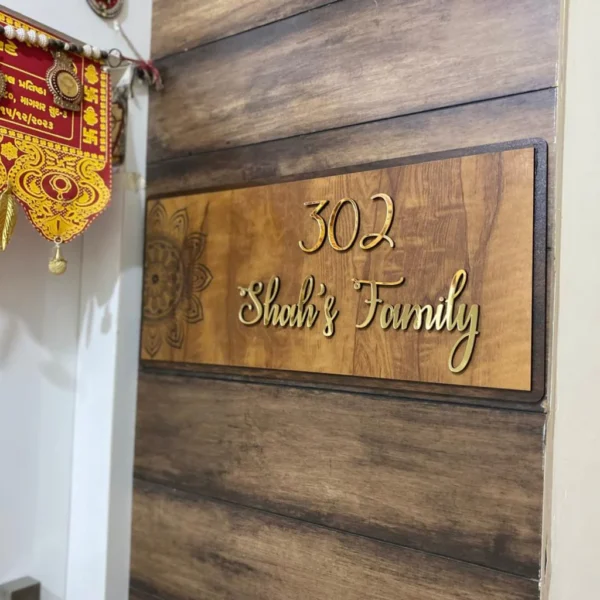 Personalized Wooden Nameplate – Custom Design – 16"x6.5" - Image 3
