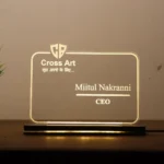 Personalized LED Nameplate – 8"x6" – Custom Name & Title