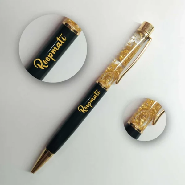 Personalized Pen & Keychain Gold Gift Set - Image 2