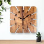 Circular Edge Square Wall Clock.