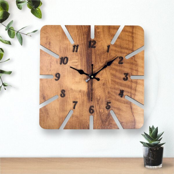 Circular Edge Square Wall Clock.