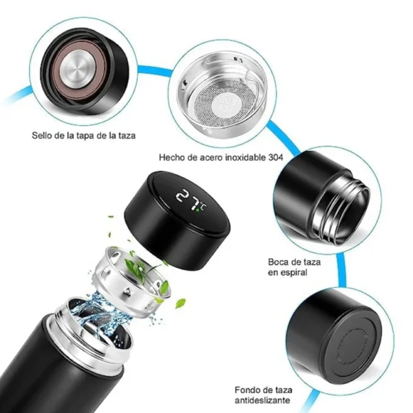 Personalized Stainless Steel Bottle with Digital Temperature Display - Image 2
