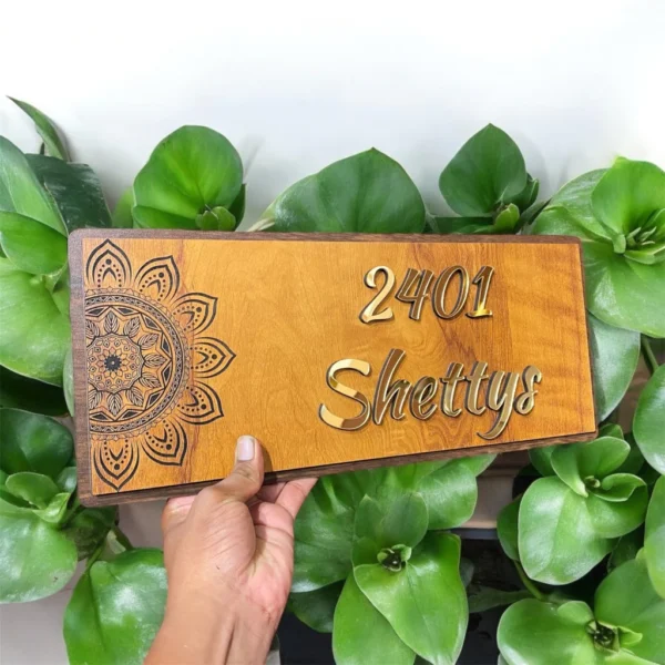 Personalized Wooden Nameplate – Custom Design – 16"x6.5"