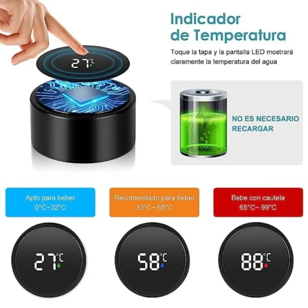 Personalized Stainless Steel Bottle with Digital Temperature Display - Image 3