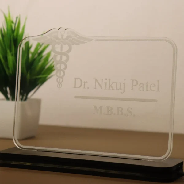 Personalized LED Nameplate – 8"x6" – Custom Name & Title - Image 5