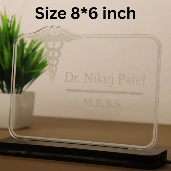 Personalized LED Nameplate – 8"x6" – Custom Name & Title - Image 7