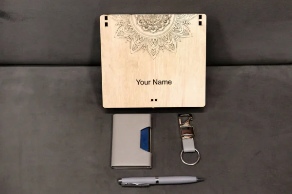 Card Holder, Pen, Keychain, Wooden Combo - Image 2