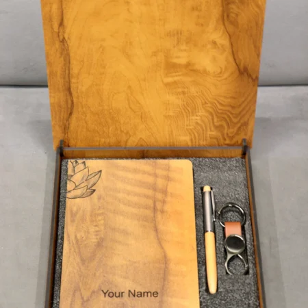 Retirement Gifts for Men | 4-in-1 Combo Gift Set | Diary, Pen, Metal Keychain, & Box