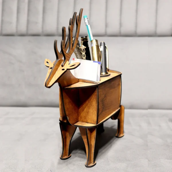 Customized Dear Wooden Desk Organizer - Image 2