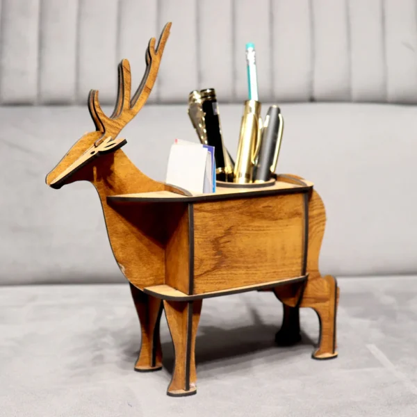 Customized Dear Wooden Desk Organizer - Image 3