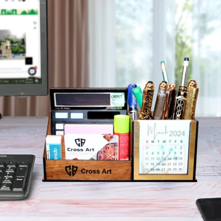 Pen Stand Calendar of lifetime Calendar with Desk Organizer