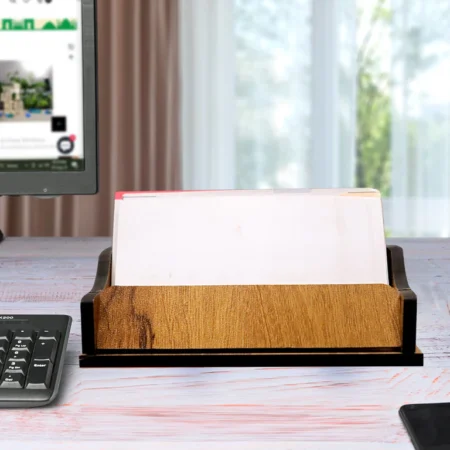 Wooden Desk Organizer - Stylish File Holder for Office or Home Use