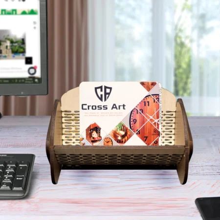 Wooden Business Card Holder – Elegant Display Stand for Cards