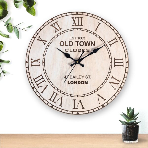 Wooden engrave Stylish Wall Clock