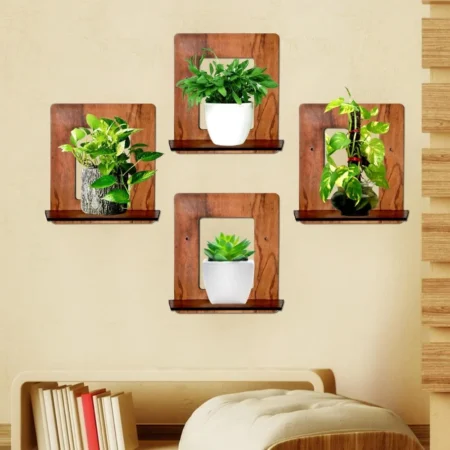 Square shape Wooden Wall Shelves.