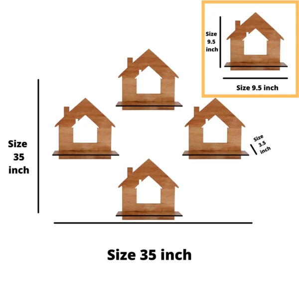 Dream Home Shape Wall Shelves. - Image 5
