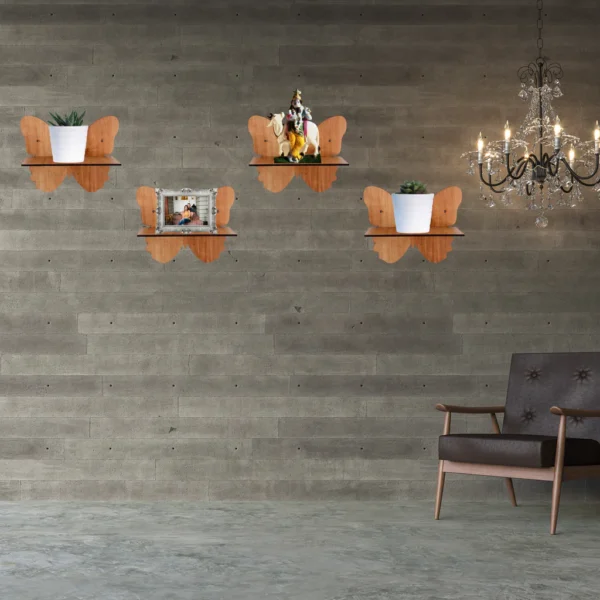 Modern Butterflies shape Wooden Showcase. - Image 2