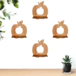 Wooden Apple Shape Wall Self.
