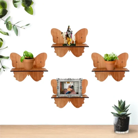 Modern Butterflies shape Wooden Showcase.
