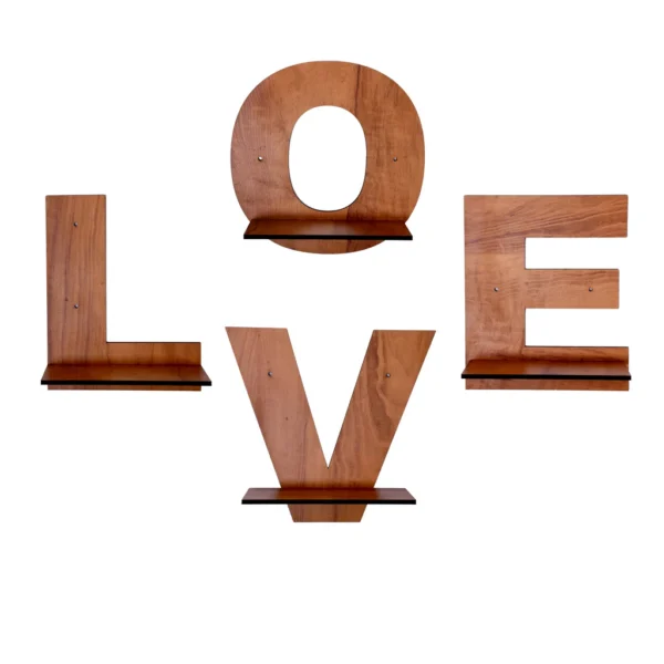 Love Shaped Wooden Wall Planter Stand for Room Decor. - Image 2