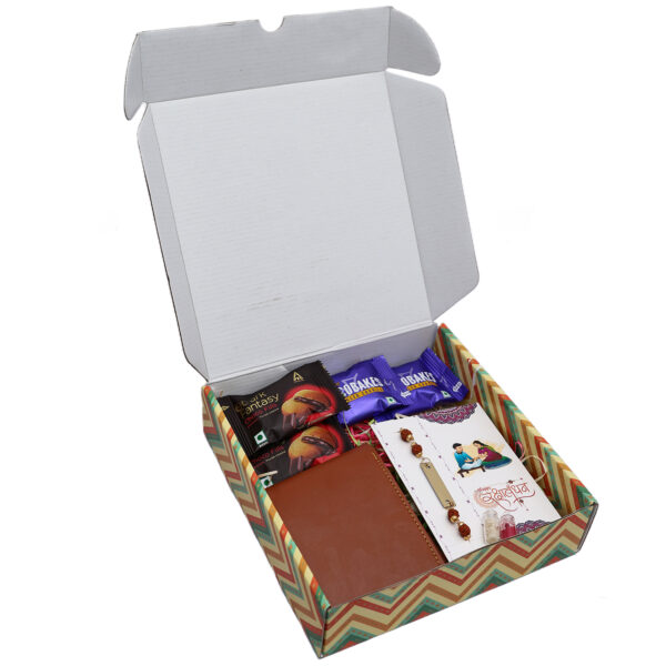 Rakhi Bracelet with Custom Name Plate, Keychain, Men’s Wallet, Delicious Cookies & Greeting Card - Image 6
