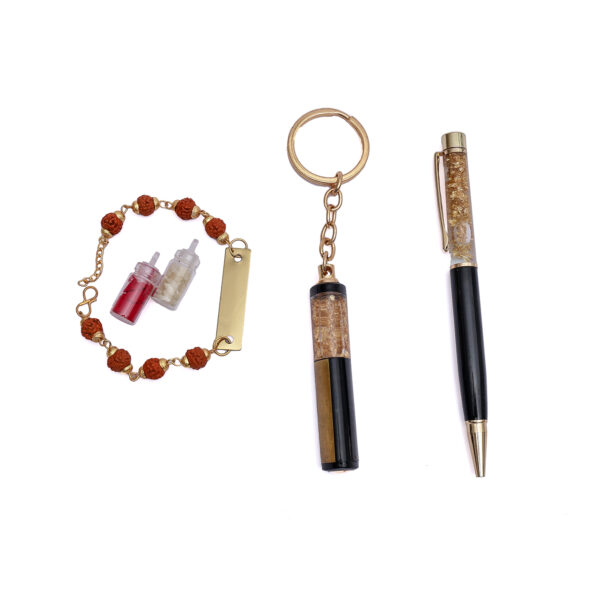 Personalized Rakhi for Brother Gift Combo - Custom Rakhi, Keychain, Pen & Delicious Cookies - Image 4