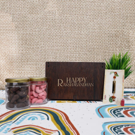 Premium Rakhi Hamper with Kaju Badam, Unique and Thoughtful Gift for Brothers